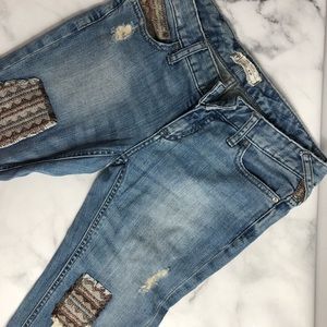 Free people patch jeans